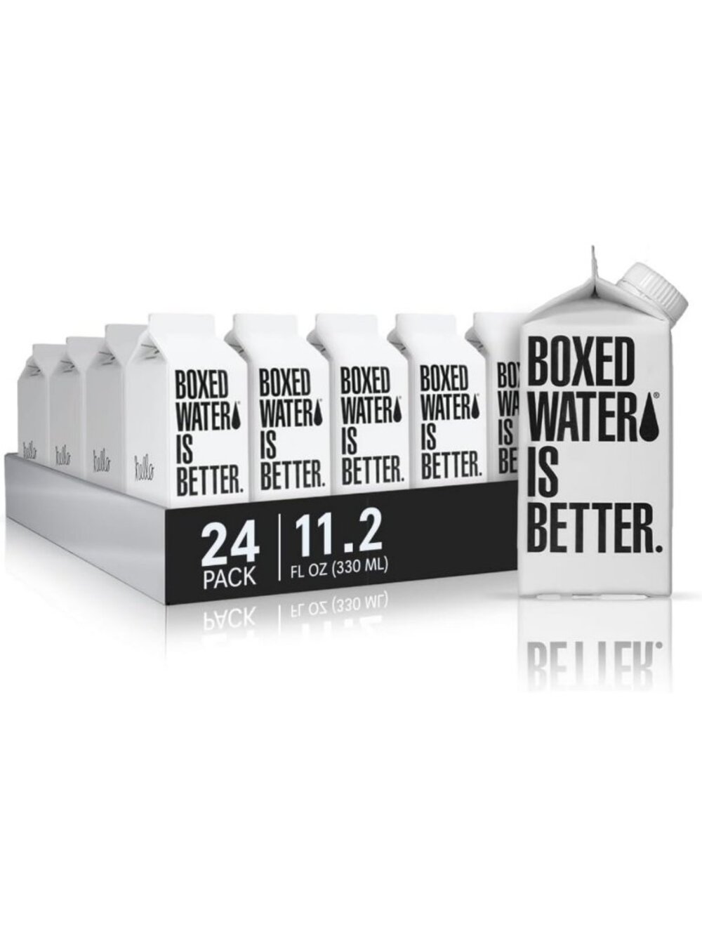 Eco-Friendly Purified Water in Plant-Based Cartons, 11.2 Oz, 24-Pack